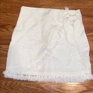 Forever 21 White Tassel Skirt